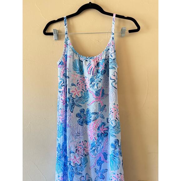 Lilly PulitzerAmerie Linen Midi Dress sz XXS - Picture 2 of 7